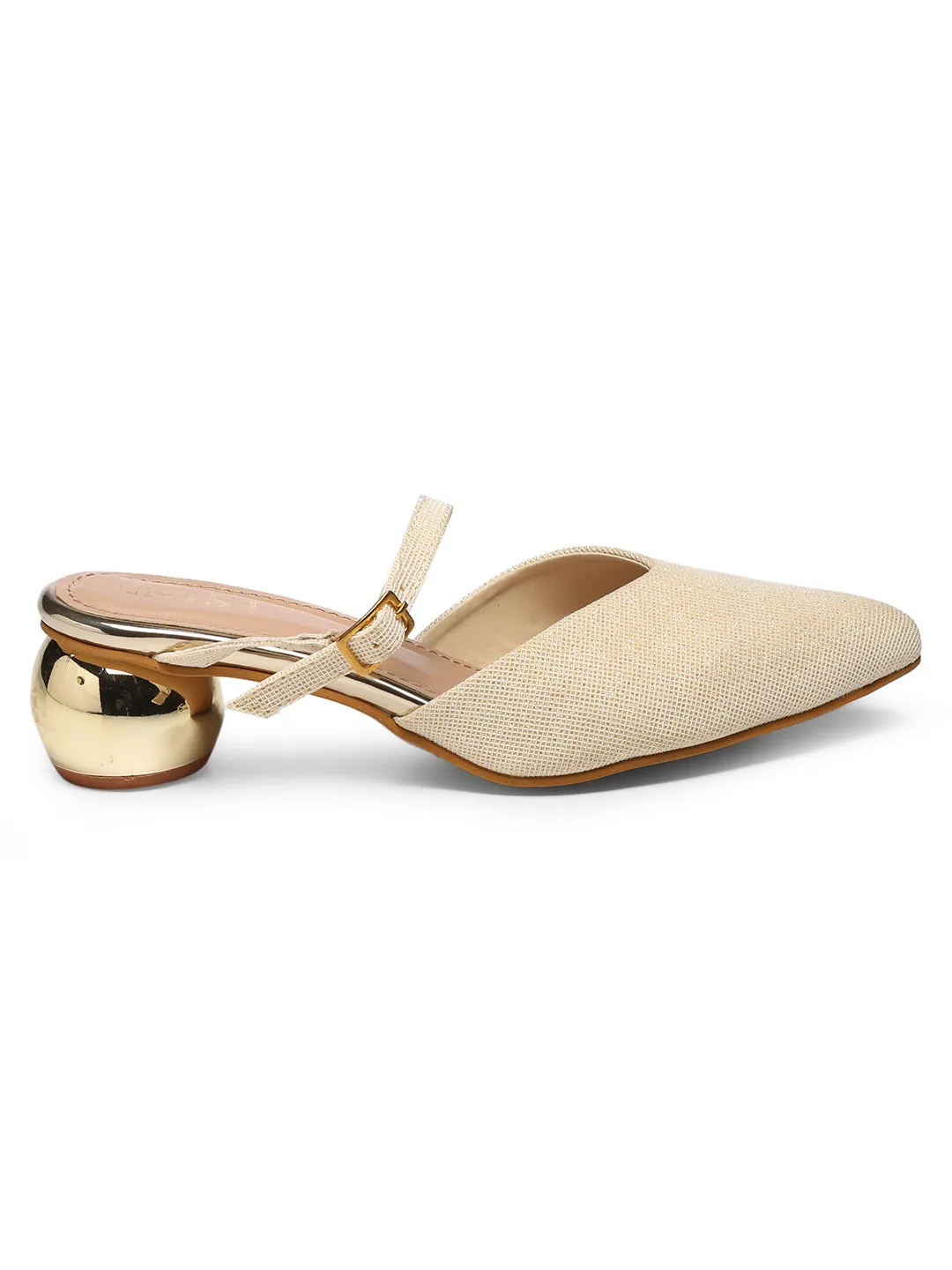 GNIST Party Mule Nude Round Heels