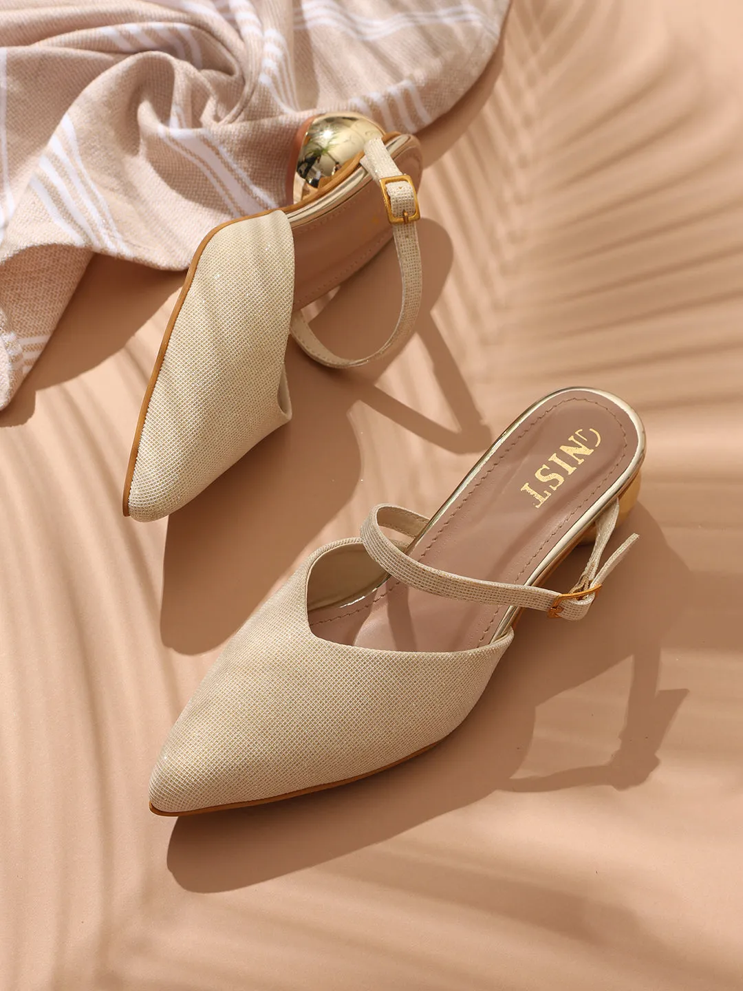 GNIST Party Mule Nude Round Heels