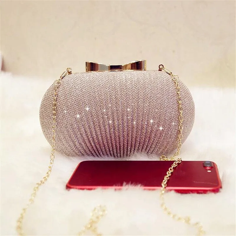 Golden Women Bags,  Wedding Shiny Handbags