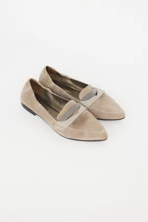 Grey Suede Monili Flat