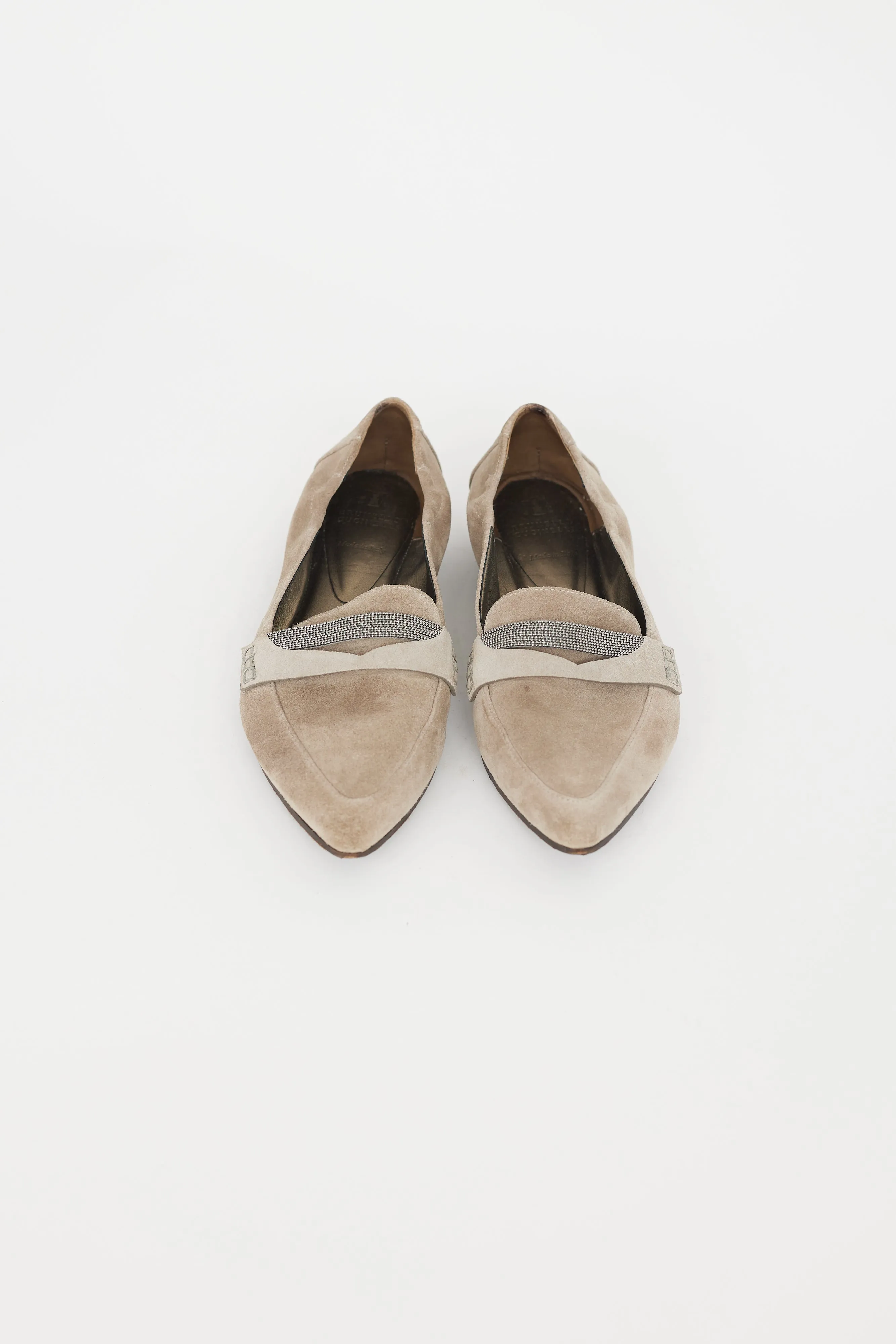 Grey Suede Monili Flat