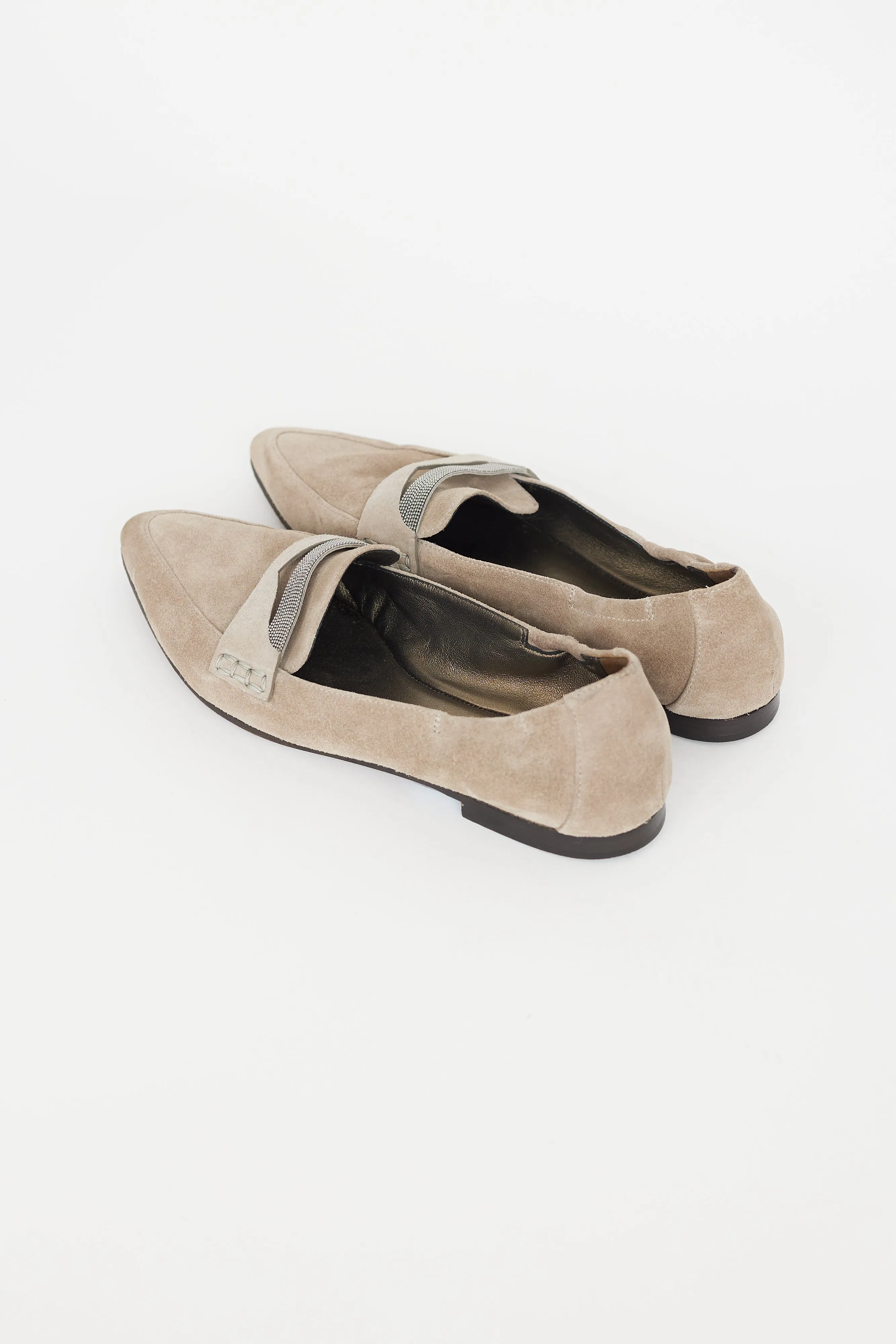Grey Suede Monili Flat