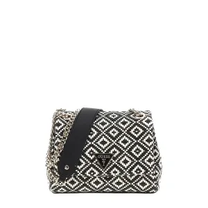 Guess - Rianee Black raffia Mini Shoulder Bag - HWWR9228210 - BLACK