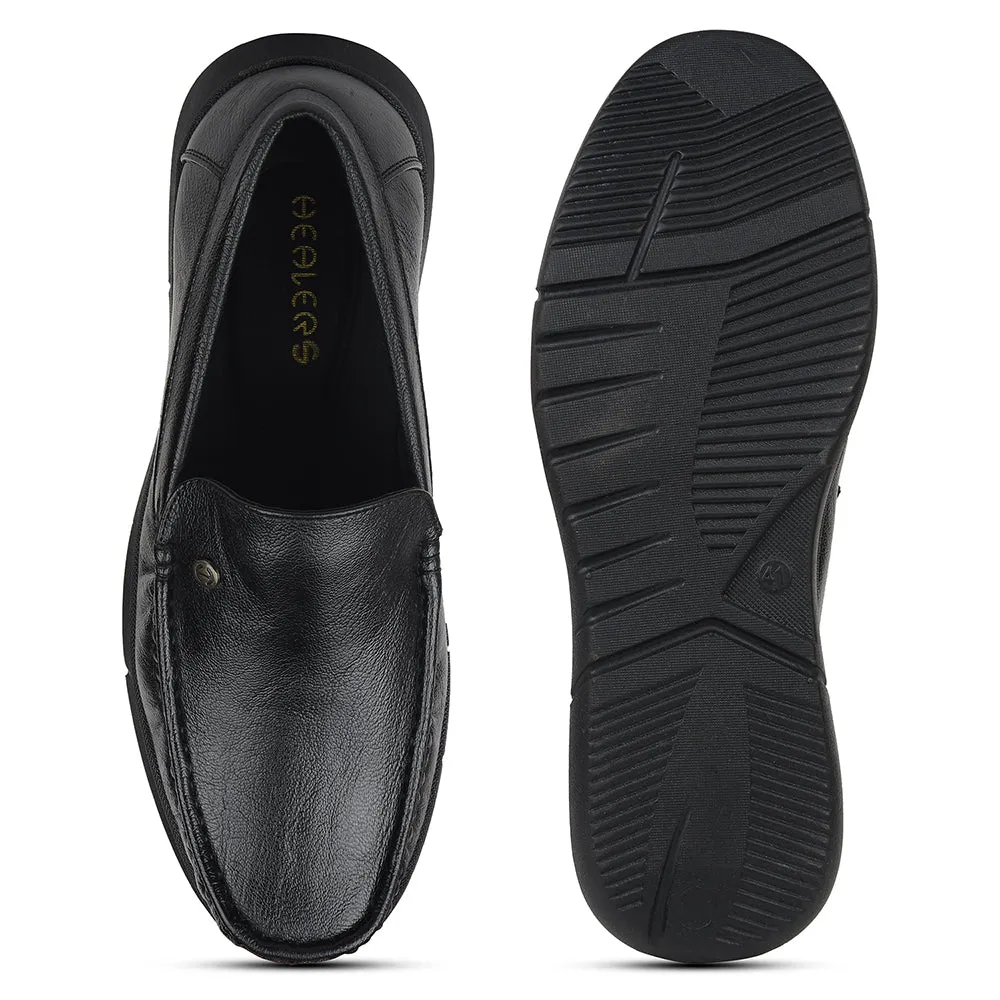Healers Black Formal Loafers For Mens VSL-3 By Liberty