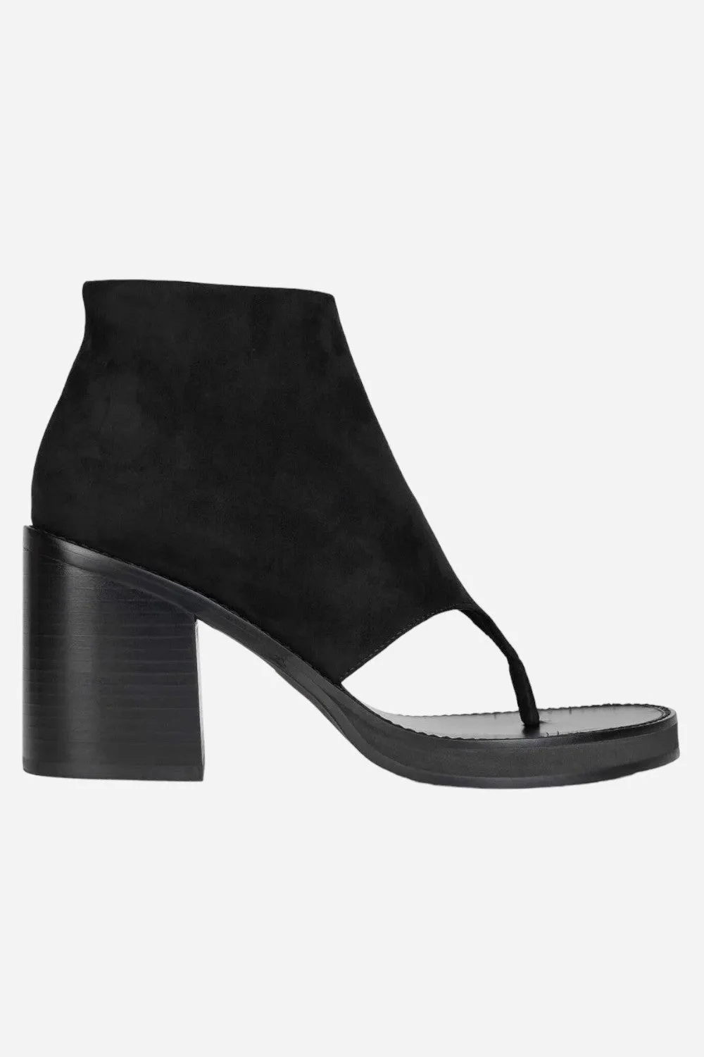 Jeffrey Campabell Trust Ankle Sandal in Black Suede