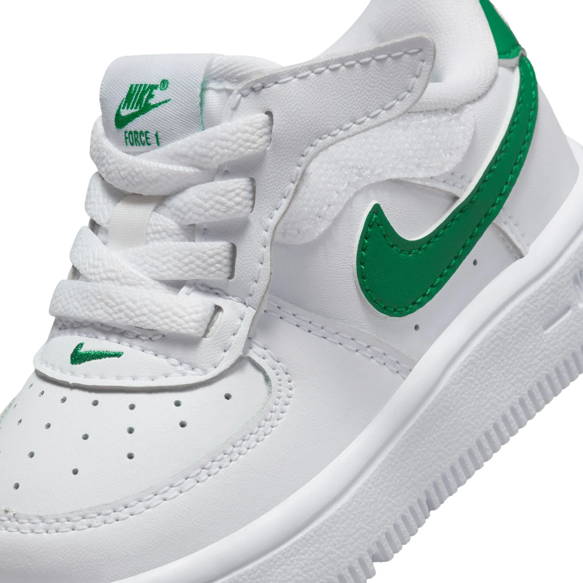 KIDS NIKE FORCE 1 LOW EASYON TD (WHITE/MALACHITE)
