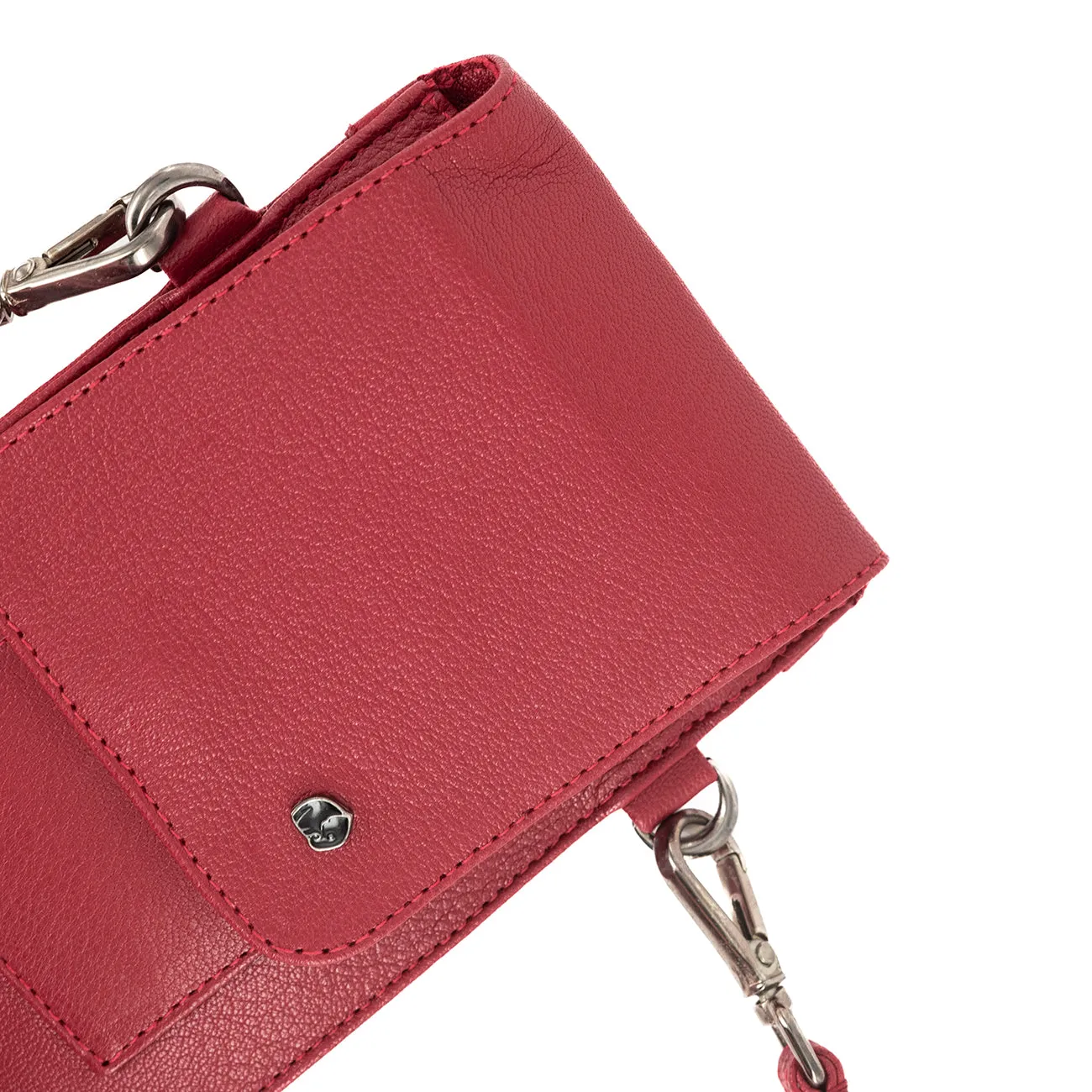 Lupita : Ladies Leather Crossbody Purse in Valentine Cayak