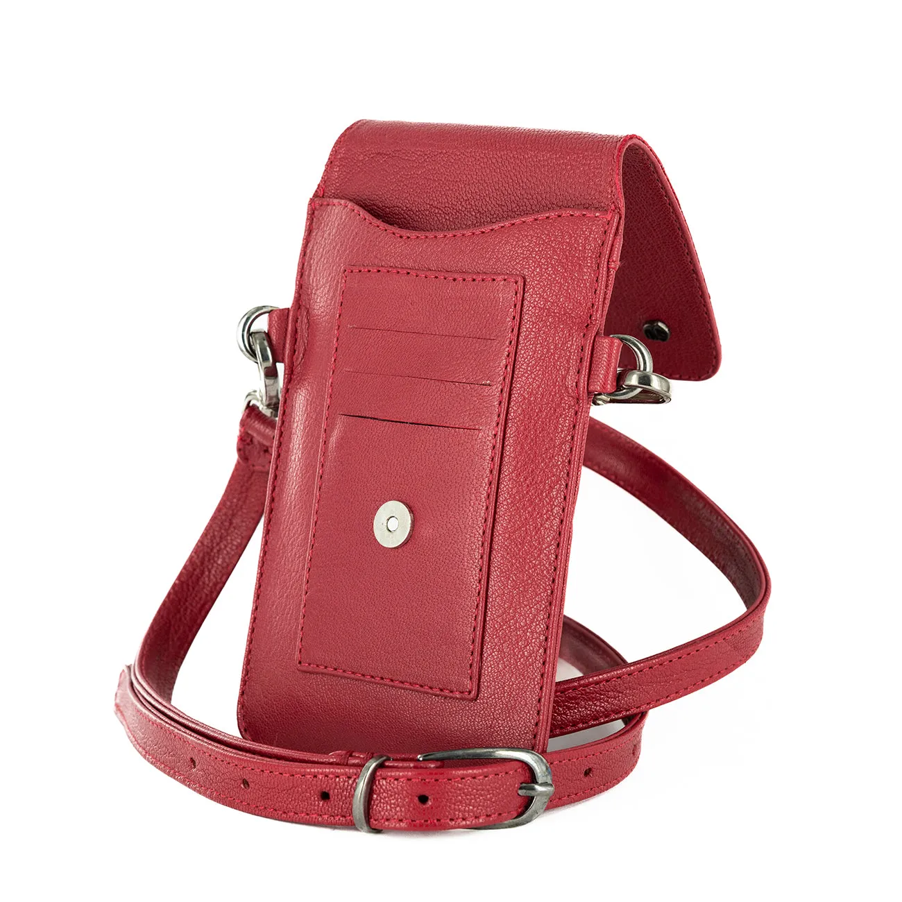 Lupita : Ladies Leather Crossbody Purse in Valentine Cayak