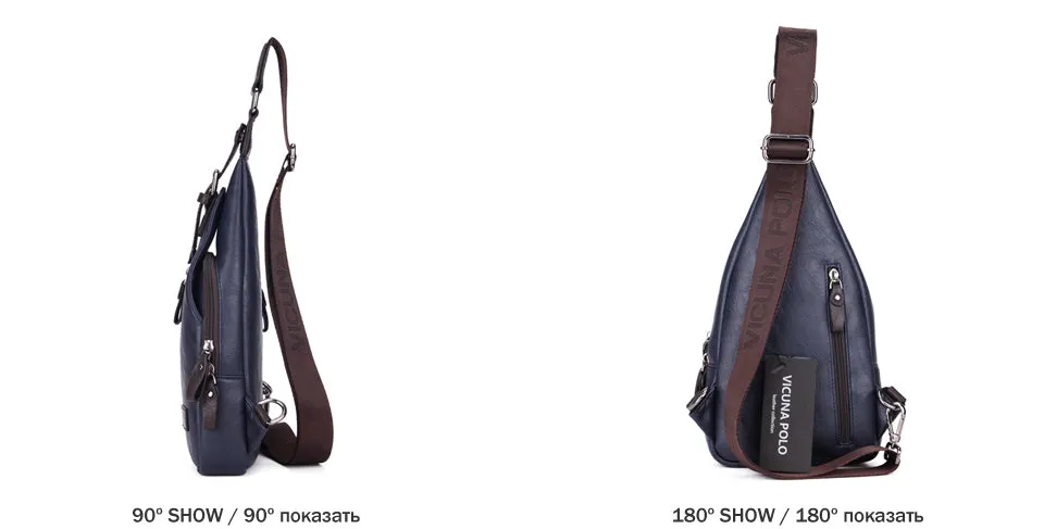Luxury Leather Sling Bag - 5 Colors