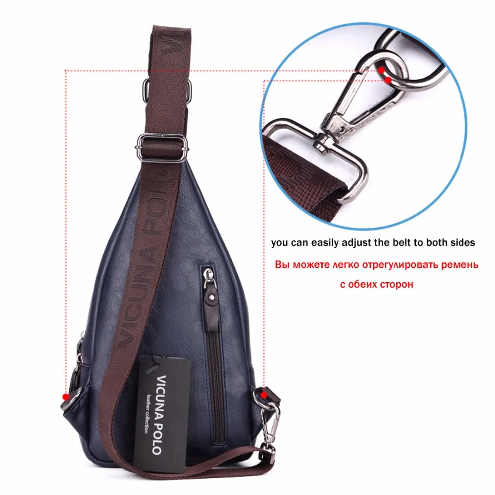 Luxury Leather Sling Bag - 5 Colors