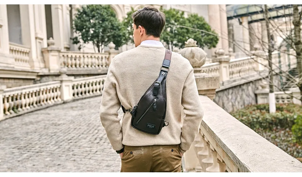 Luxury Leather Sling Bag - 5 Colors