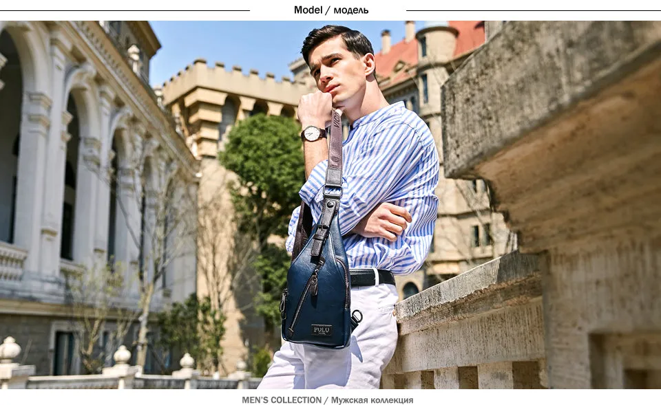 Luxury Leather Sling Bag - 5 Colors