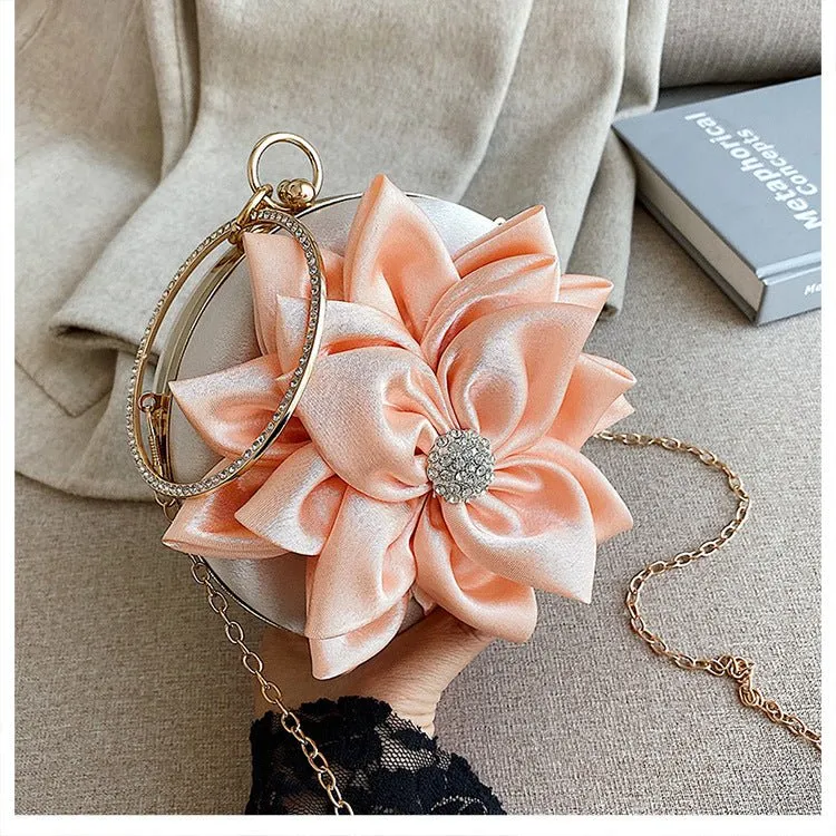 Luxy Moon Women's Clutch Round Flower Evening Bag Wedding Party Purse