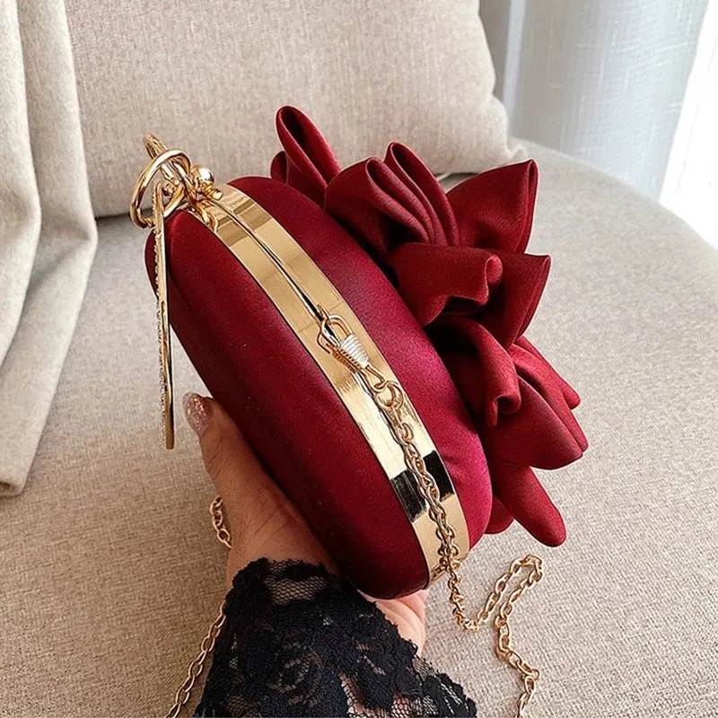 Luxy Moon Women's Clutch Round Flower Evening Bag Wedding Party Purse