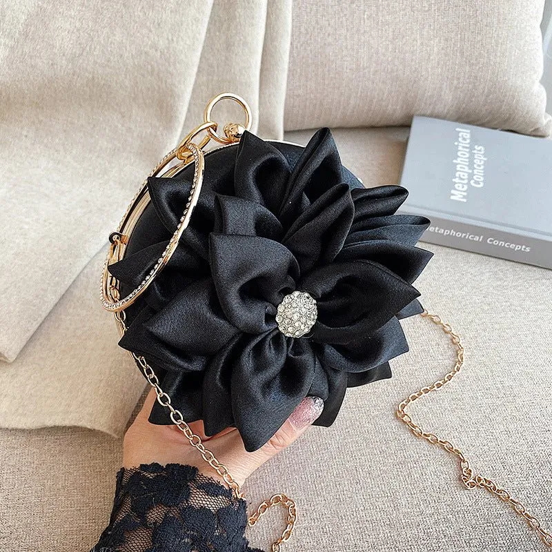 Luxy Moon Women's Clutch Round Flower Evening Bag Wedding Party Purse