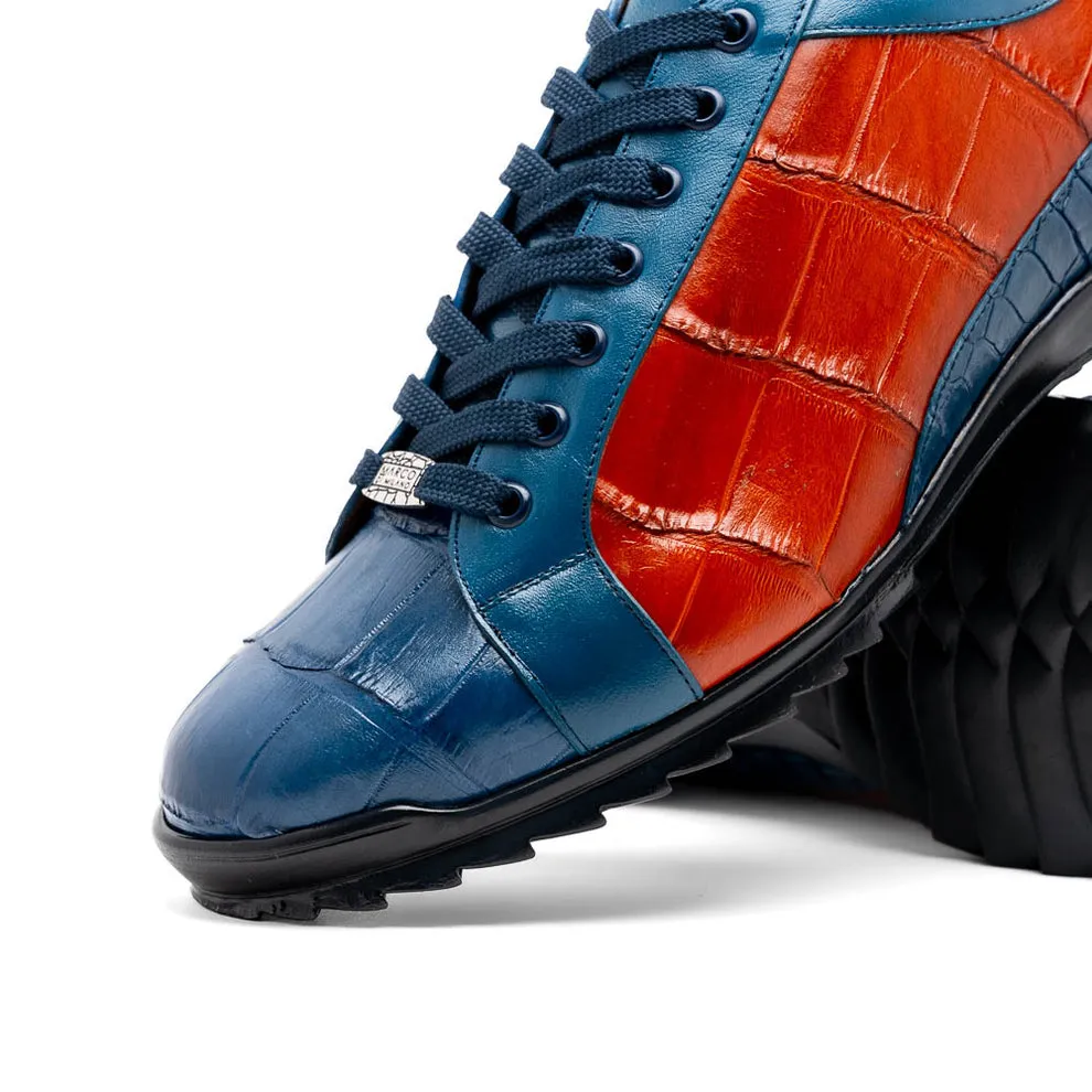 Marco Di Milano Cairo Men's Shoes Exotic Alligator Casual Sneakers (MDM1193)