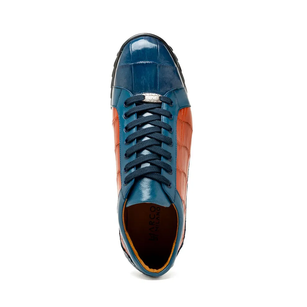 Marco Di Milano Cairo Men's Shoes Exotic Alligator Casual Sneakers (MDM1193)