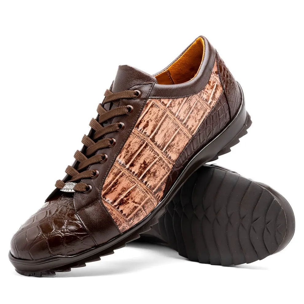 Marco Di Milano Cairo Men's Shoes Exotic Alligator Casual Sneakers (MDM1193)