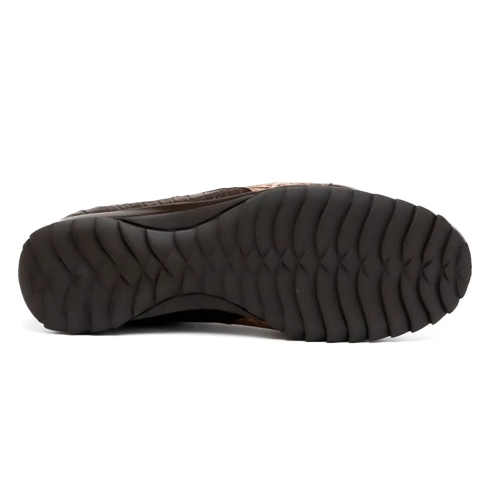 Marco Di Milano Cairo Men's Shoes Exotic Alligator Casual Sneakers (MDM1193)
