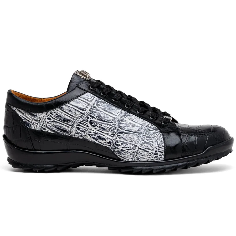 Marco Di Milano Cairo Men's Shoes Exotic Alligator Casual Sneakers (MDM1193)
