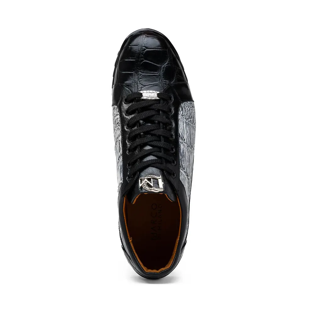Marco Di Milano Cairo Men's Shoes Exotic Alligator Casual Sneakers (MDM1193)