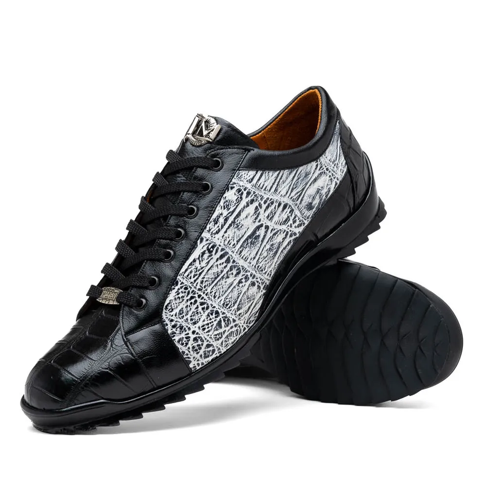 Marco Di Milano Cairo Men's Shoes Exotic Alligator Casual Sneakers (MDM1193)