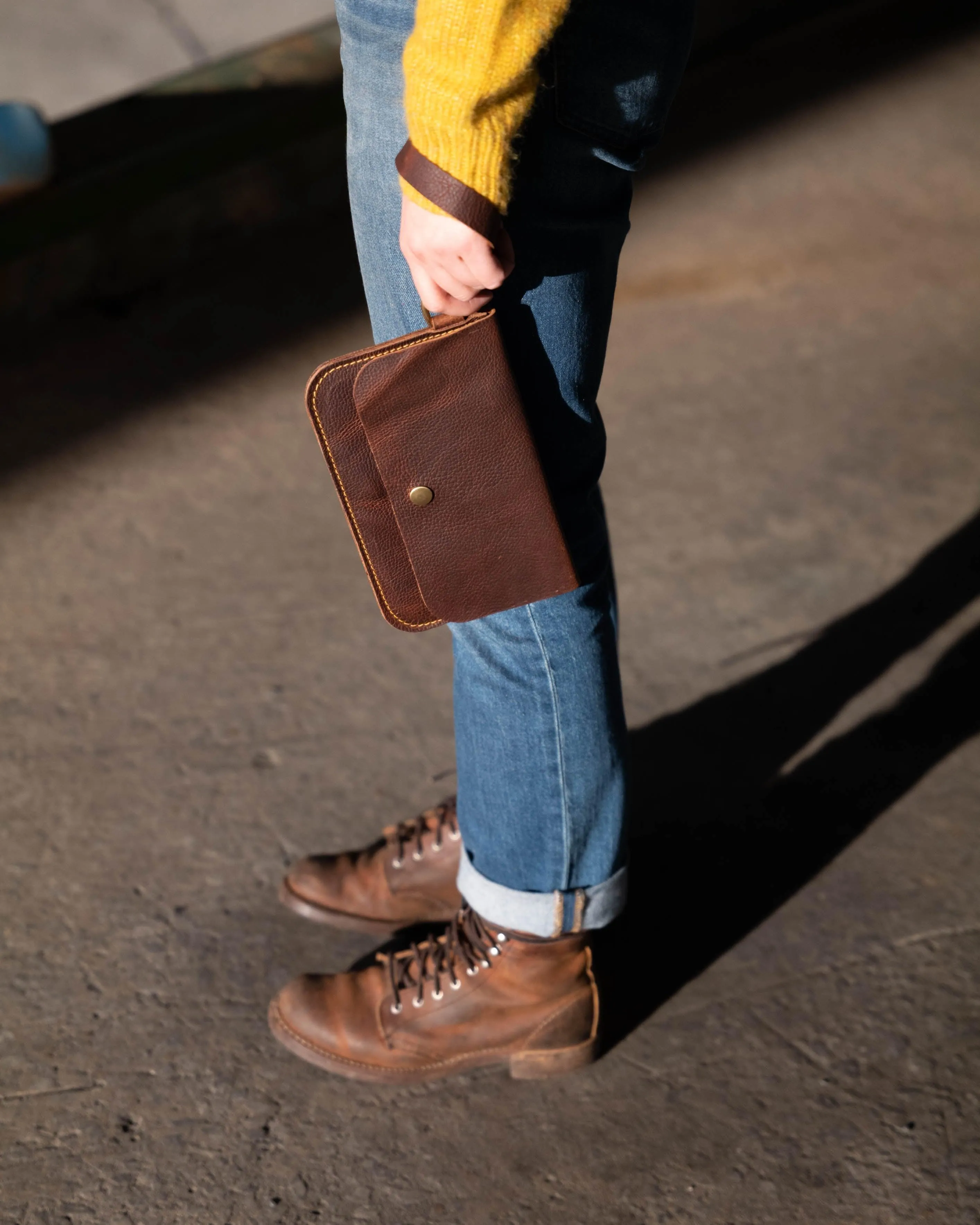 Navy Kodiak Wristlet Clutch