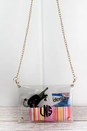 NGIL Clear Crossbody Clutch
