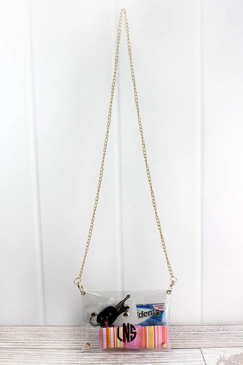 NGIL Clear Crossbody Clutch