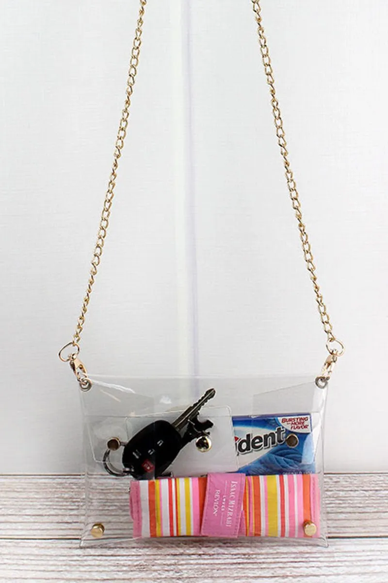 NGIL Clear Crossbody Clutch