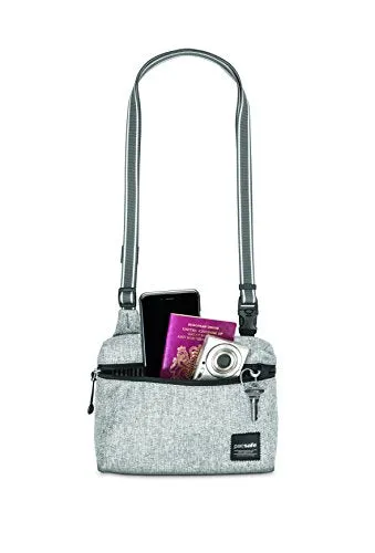 Pacsafe Slingsafe Lx50 Anti-Theft Mini Cross-Body Bag, Tweed Grey