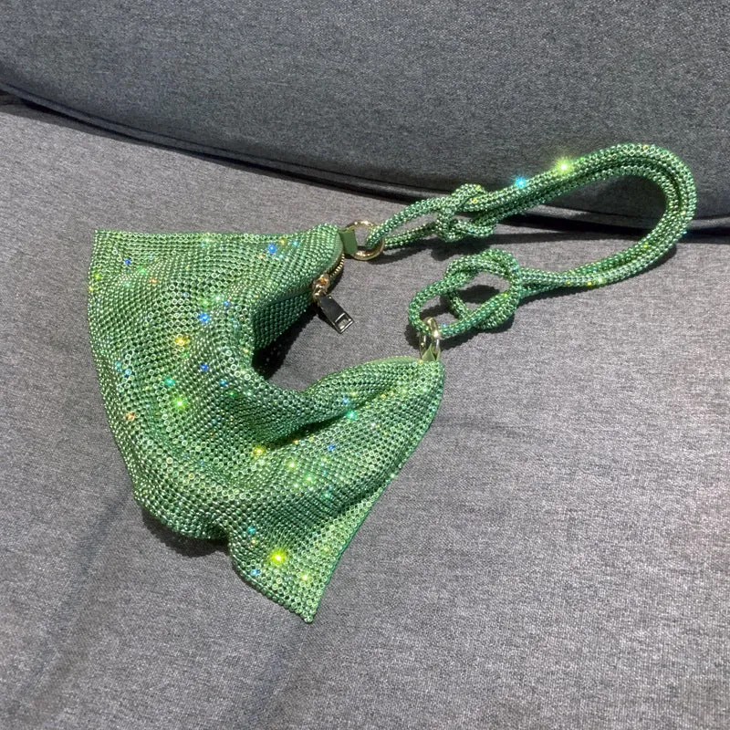 Rhinestone Purses for Women Chic Sparkly Evening large Diamond Hobo Bag