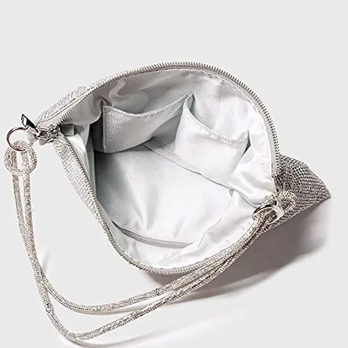 Rhinestone Purses for Women Chic Sparkly Evening large Diamond Hobo Bag