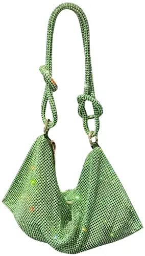 Rhinestone Purses for Women Chic Sparkly Evening large Diamond Hobo Bag
