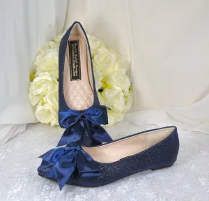 Rock Glitter Flats with Bow | Other Colours