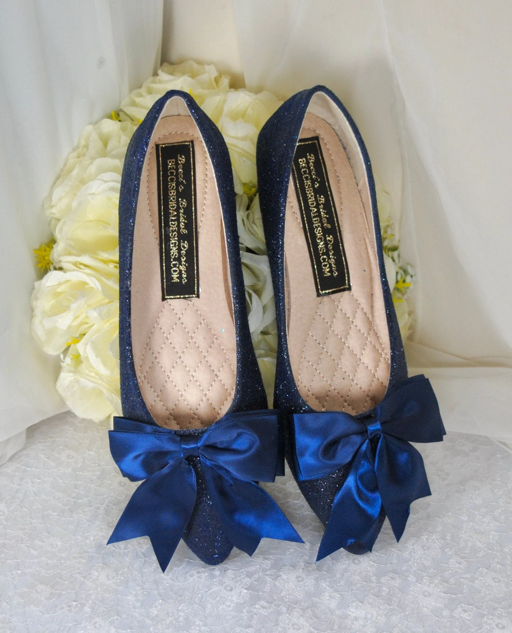 Rock Glitter Flats with Bow | Other Colours