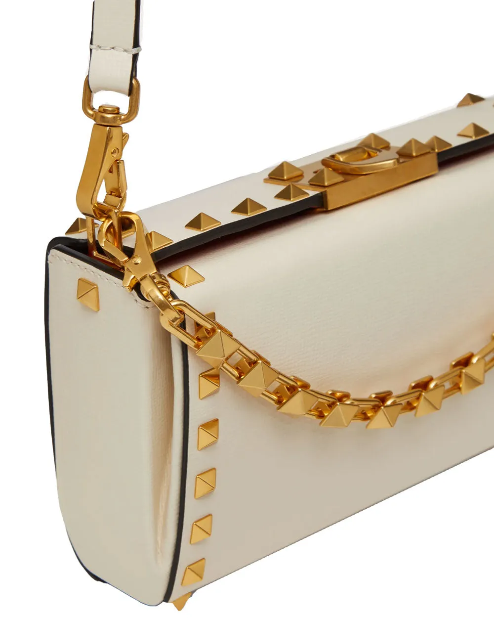 Rockstud Alcove Clutch in Ivory