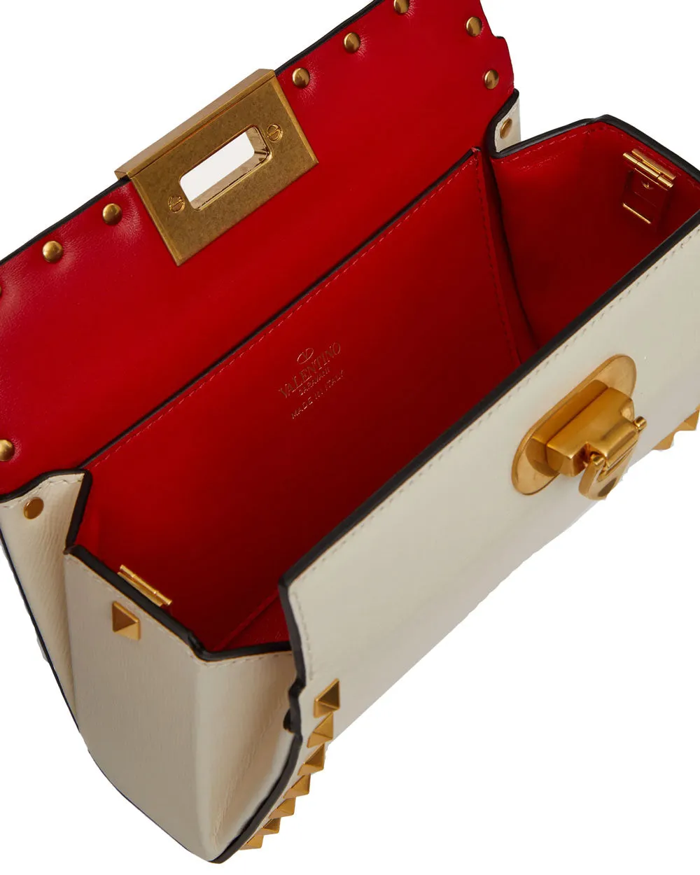 Rockstud Alcove Clutch in Ivory