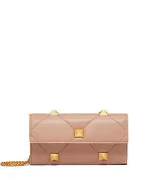 Roman Stud Wallet on a Chain in Rose Cannelle