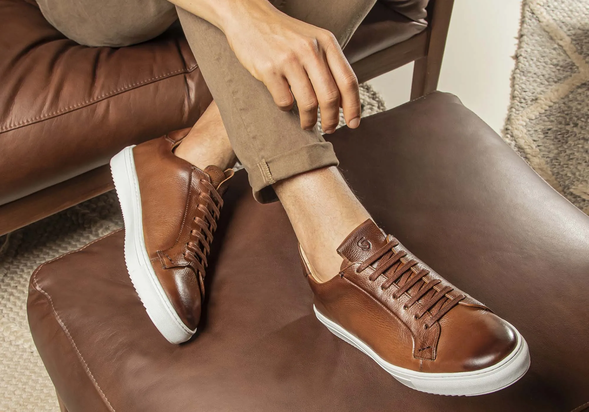 Savelli Gill Mens Comfort Leather Lace Up Casual Shoes Made In Brazil