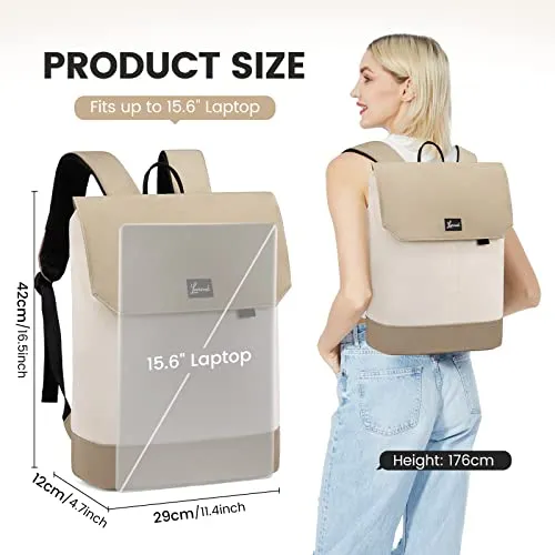 School Backpack Teen 15.6 Inch Backpack School Teen with USB Charging Port & Laptop Compartment, Anti Theft School Bag