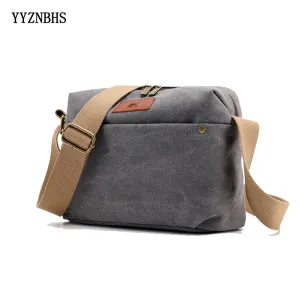 Simple Messenger Bags Women Canvas Shoulder Bag Women Cross Body Bag Vintage Crossbody Purse Ladies Brand Canvas Bags Gray bolsa