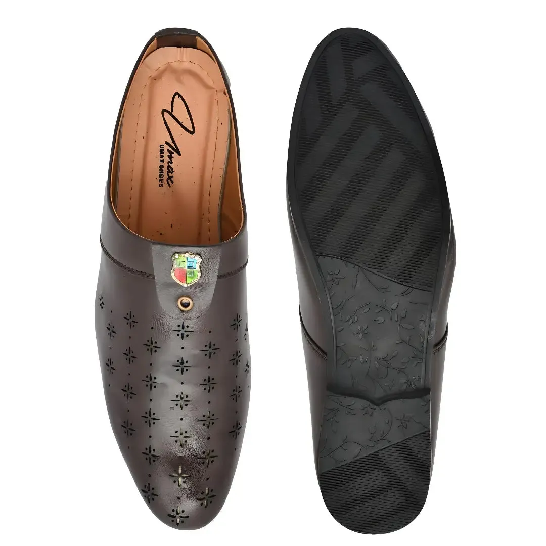 Stylist Half Loafers for Men in Brown Color