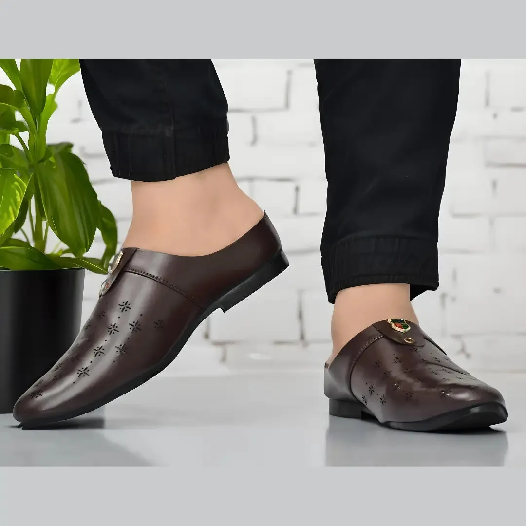 Stylist Half Loafers for Men in Brown Color