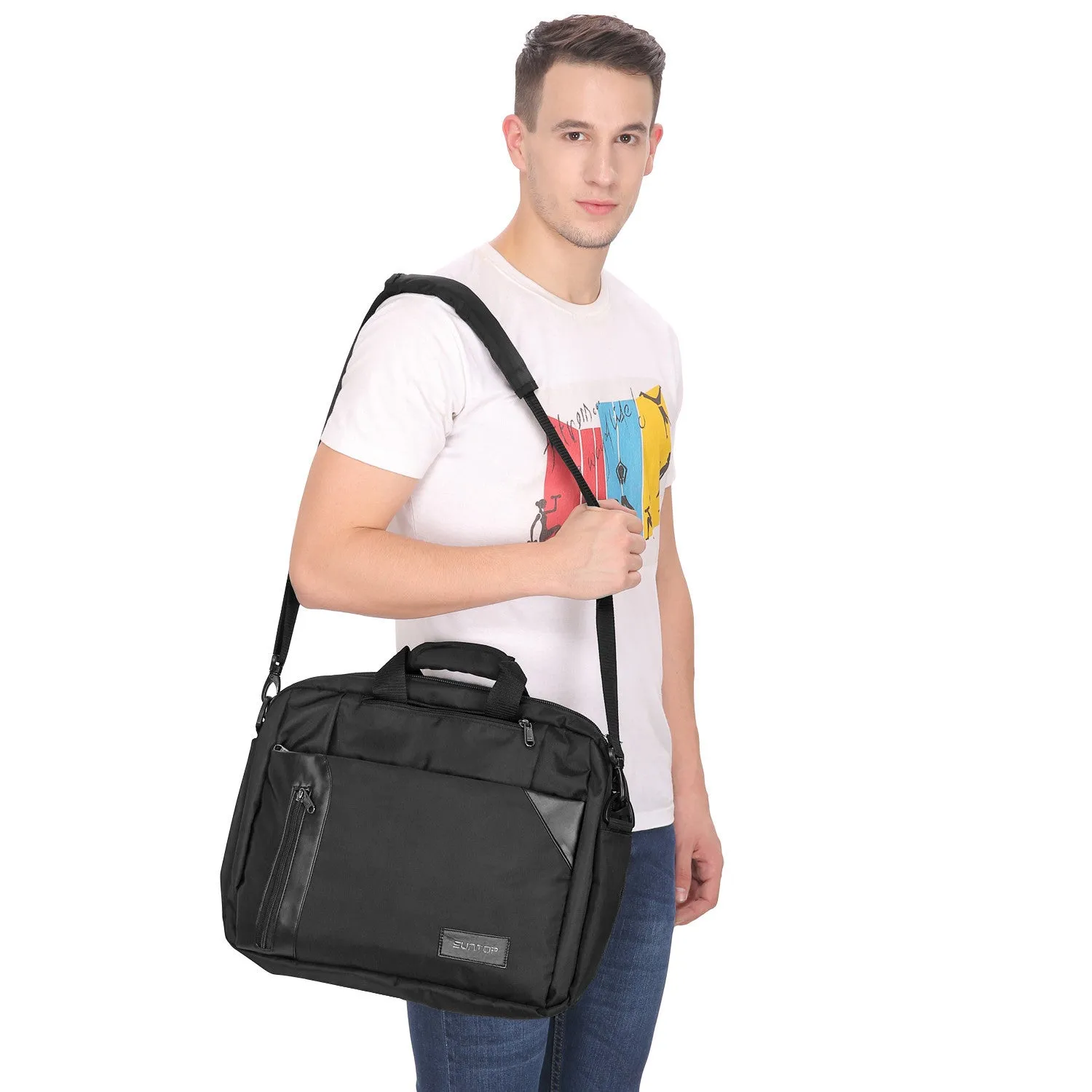 Suntop Dexter 3 Way Shoulder/ Hand Bag 16L Laptop Backpack(Black)