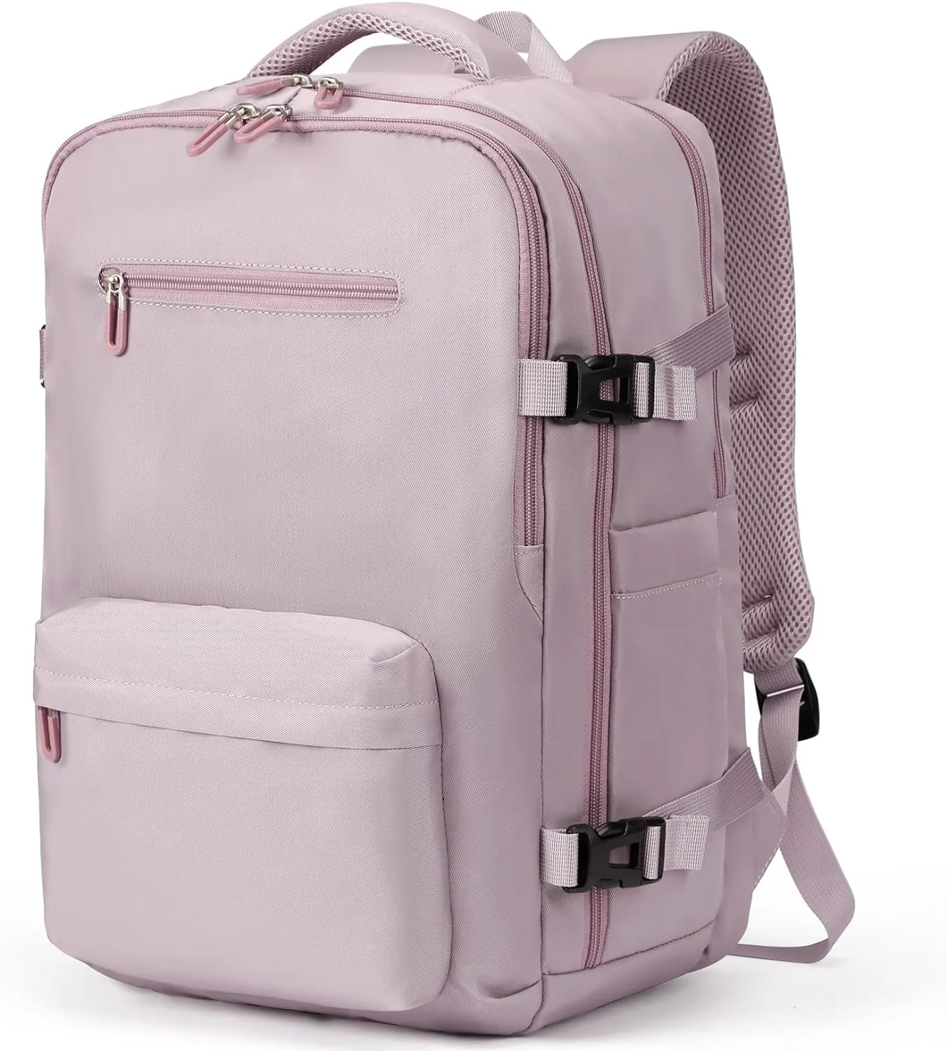 Travel Laptops Backpack for Women Men, Casual Work Bag 17Inch Backpack Airline Approved Backpack for Hiking Business (Pink Khaki)