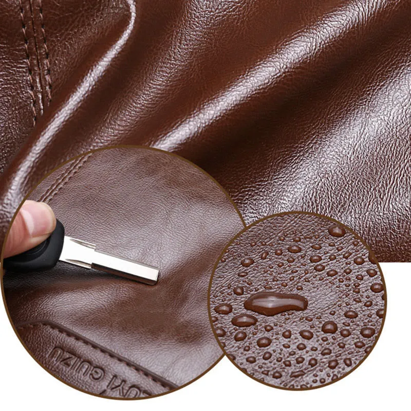 Vintage Men Leather Shoulder Bag Vertical Lightweight Messenger Business Bag