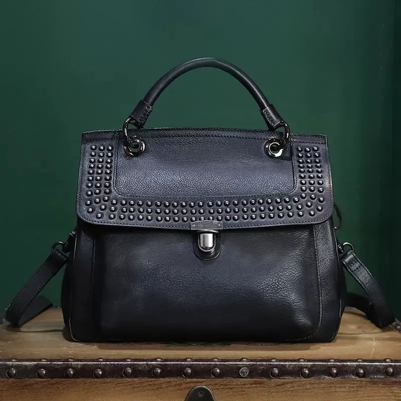 Womens Everyday Handbag Brown Leather Crossbody Bag